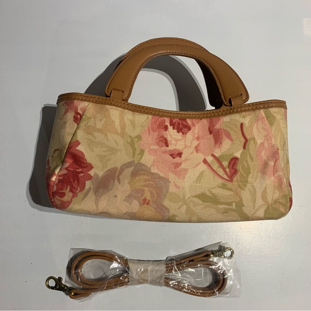 Fossil Floral Mini Tote in Cream, Pink & Tan - Picture 2 of 13